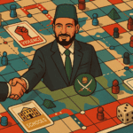 Muslim Brotherhood’s strategic influence portrayed through a political board game.