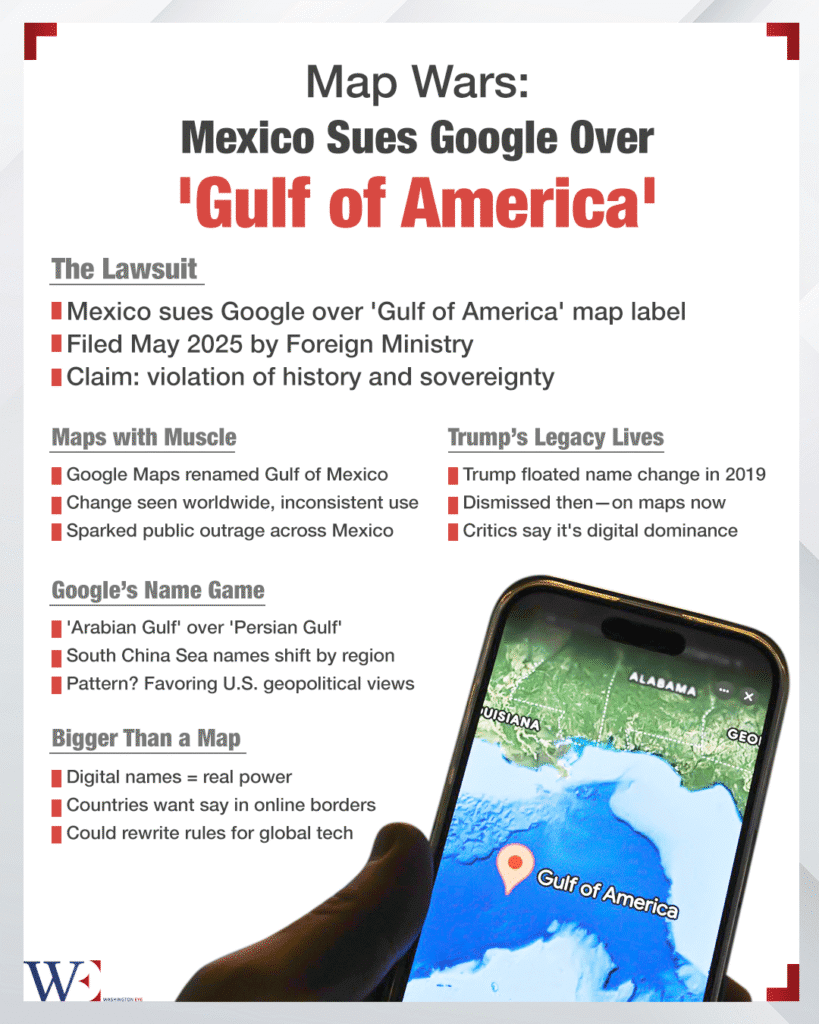 mexico sues google over “gulf of america” label, challenging digital sovereignty and geopolitical bias - washington eye Mexico sues Google over “Gulf of America” label, challenging digital sovereignty and geopolitical bias