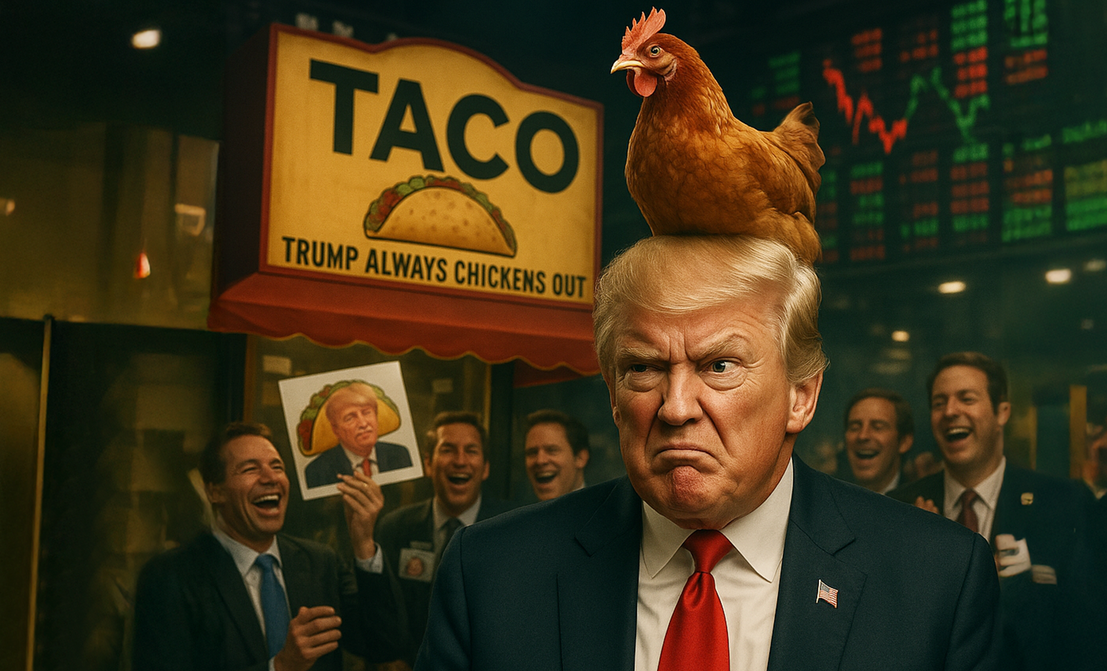 TACO—“Trump Always Chickens Out”—meme exposes tariff flip-flops, shaping markets and mockery