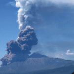 Mount Etna erupts on Italy’s national holiday, sending tourists fleeing amid lava and ash.