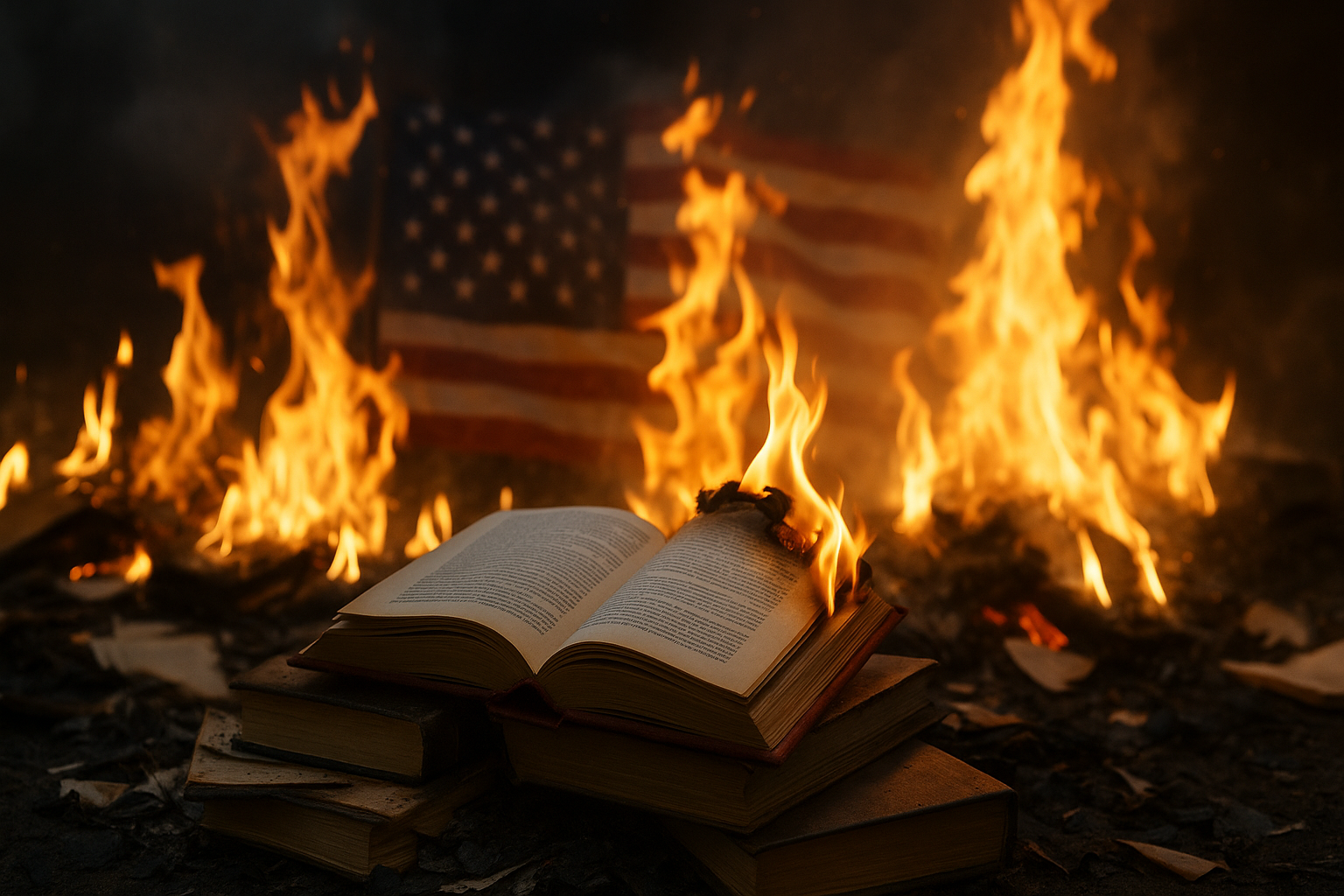 Echoing Fahrenheit 451's warning, modern book bans spark a debate over censorship and freedom.