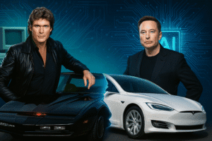 Knight Rider's AI car foreshadowed Tesla's self-driving dream, merging fiction with innovation today