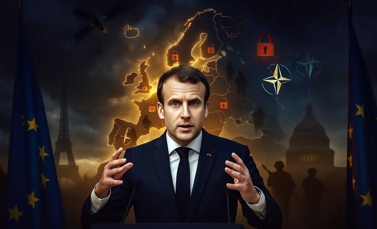 macron warns europe must protect itself as trump’s return makes u.s. support uncertain. - washington eye Macron warns Europe must protect itself as Trump’s return makes U.S. support uncertain.