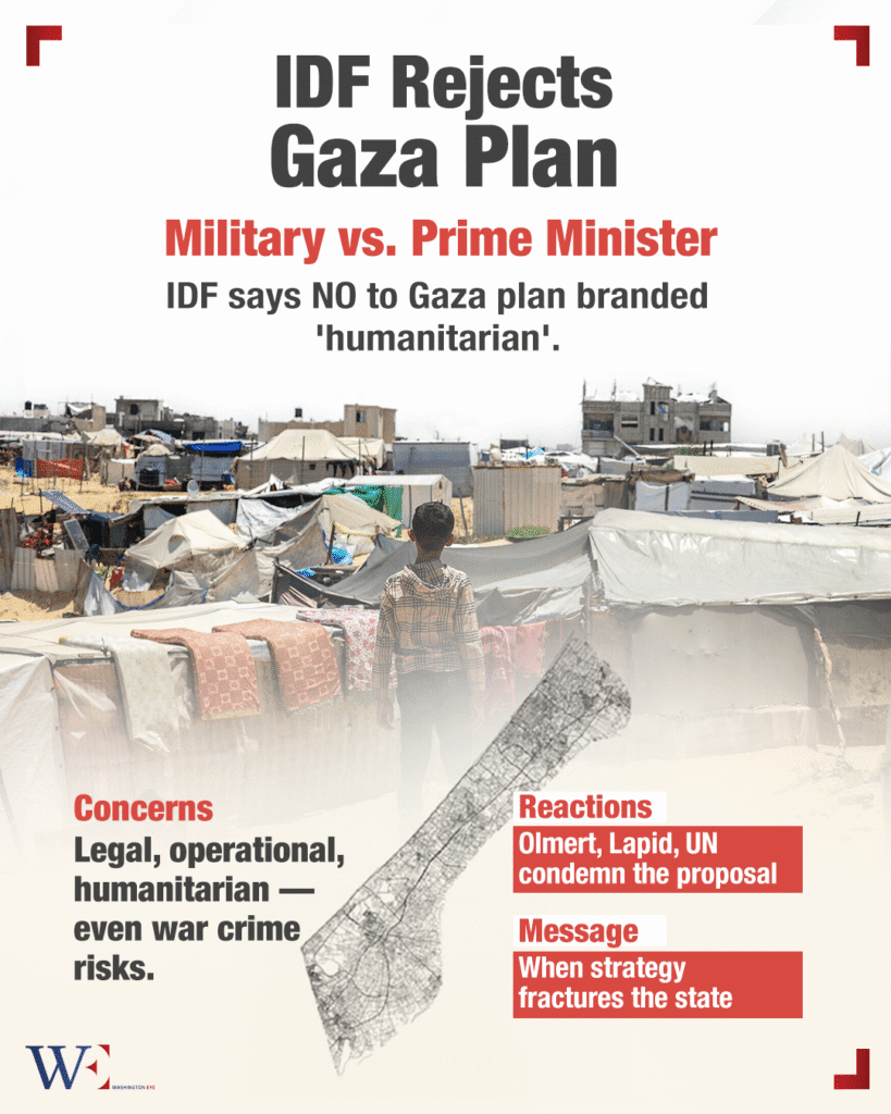 israel’s military defies netanyahu, calling gaza plan a humanitarian disaster in disguise. - washington eye Israel’s military defies Netanyahu, calling Gaza plan a humanitarian disaster in disguise.
