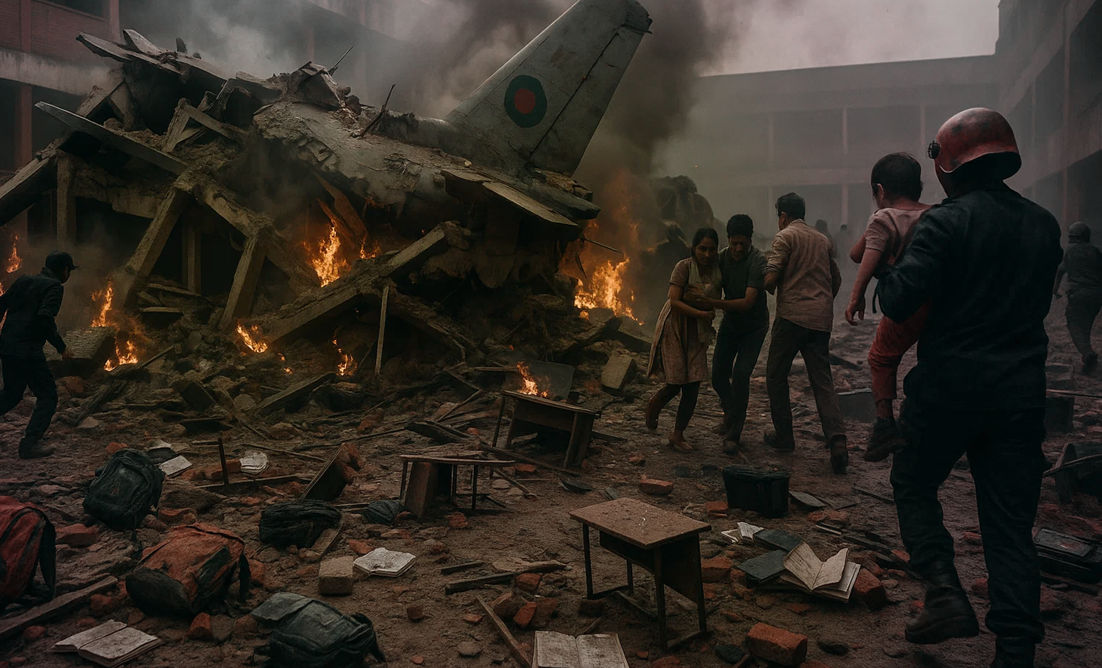 Bangladesh Air Force jet crashes into Dhaka school, killing 25 children and sparking outrage.