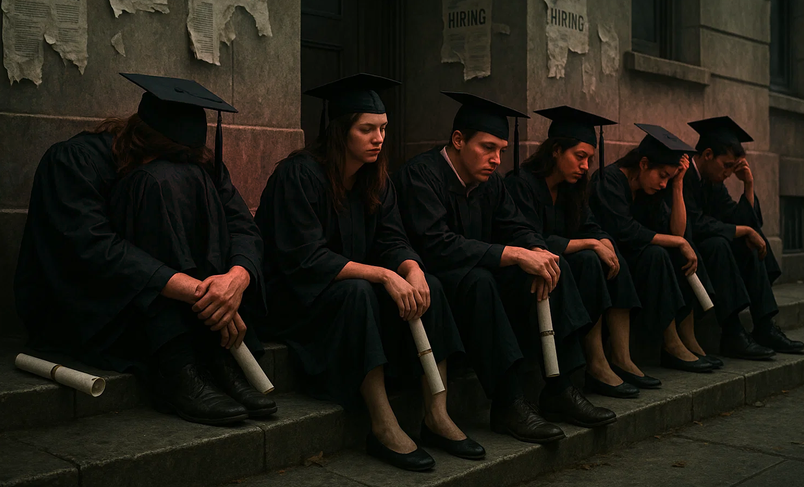 Global youth unemployment surges as degrees outpace job demand, leaving millions educated but jobless.