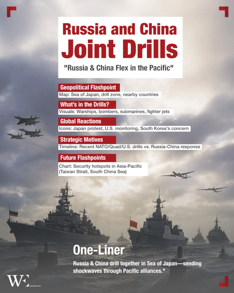 russia-china naval and air drills escalate tensions, challenge u.s. presence, and unsettle japan, korea. - washington eye Russia-China naval and air drills escalate tensions, challenge U.S. presence, and unsettle Japan, Korea.