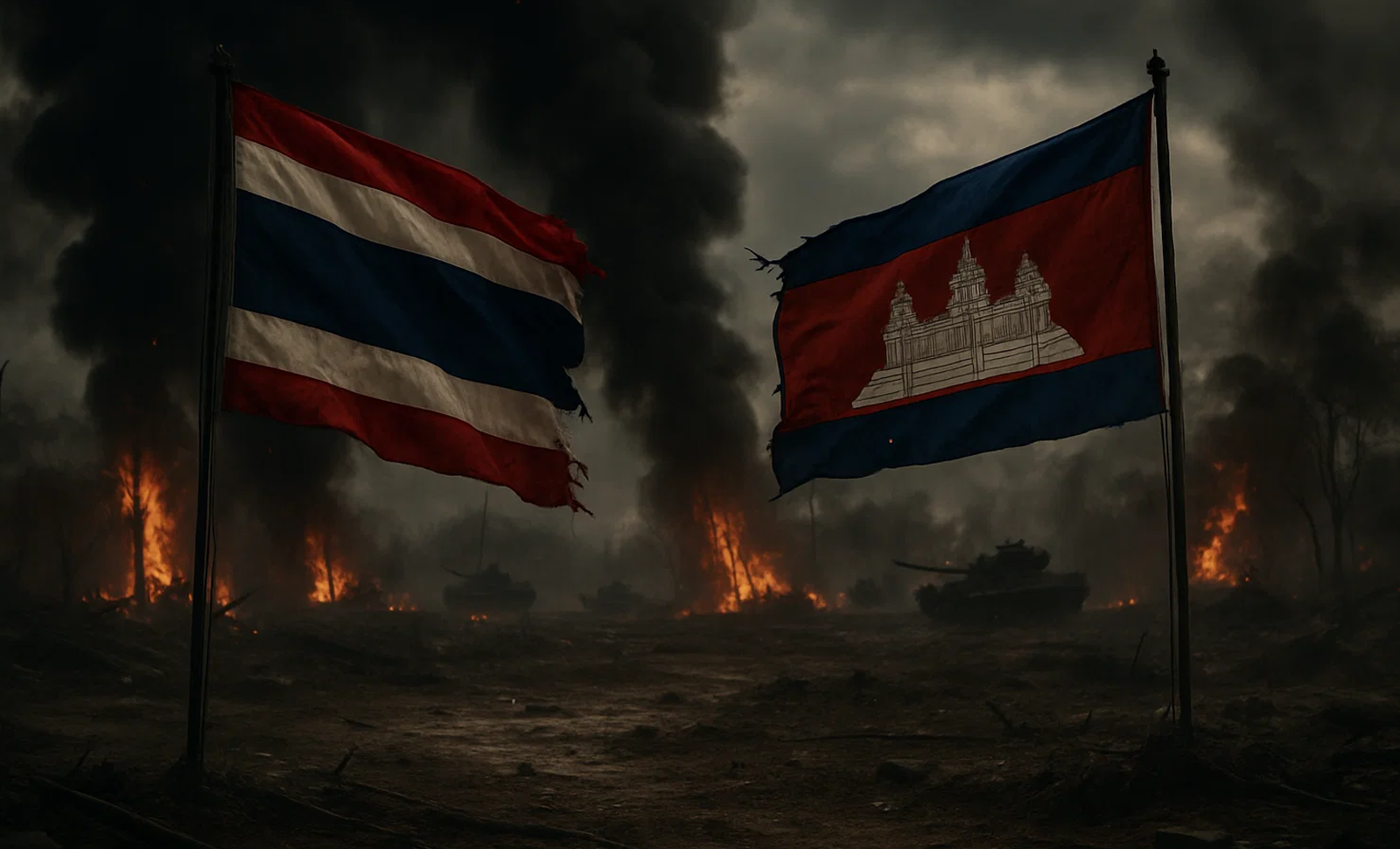 Border fighting kills 34, displaces 270,000 before ASEAN-brokered truce halts Thai Cambodian hostilities.