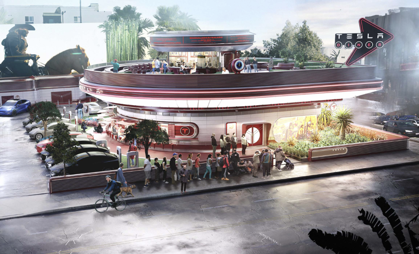Tesla diner blends burgers, bots, and charging stations Elon Musk turns pit stops into experiences