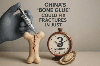 Chinese scientists developed Bone-02, a bone adhesive repairing fractures in three minutes, revolutionizing orthopedics.