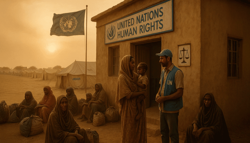Sudan’s conflict spills into Chad, UN steps in to safeguard dignity and human rights.