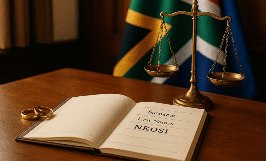 south africa makes history: men can now legally take wives’ surnames, advancing equality and choice. - washington eye South Africa makes history: men can now legally take wives’ surnames, advancing equality and choice.