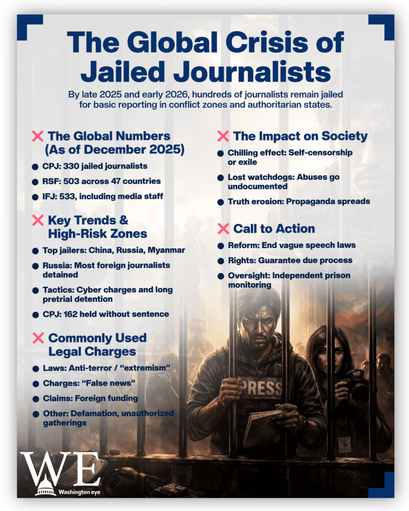 journalists behind bars worldwide - info graphics copy - washington eye