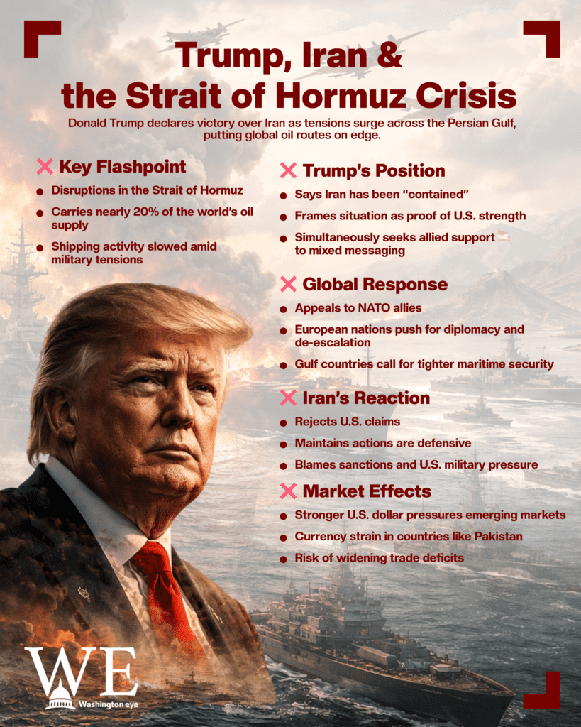 trump declares victory over iran while asking allies to help open strait - info graphics copy - washington eye