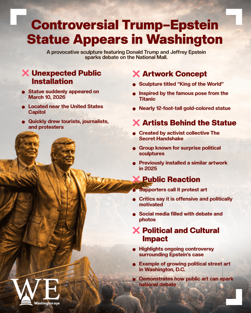 trump and epstein statue appears in washington dc - info graphics copy - washington eye