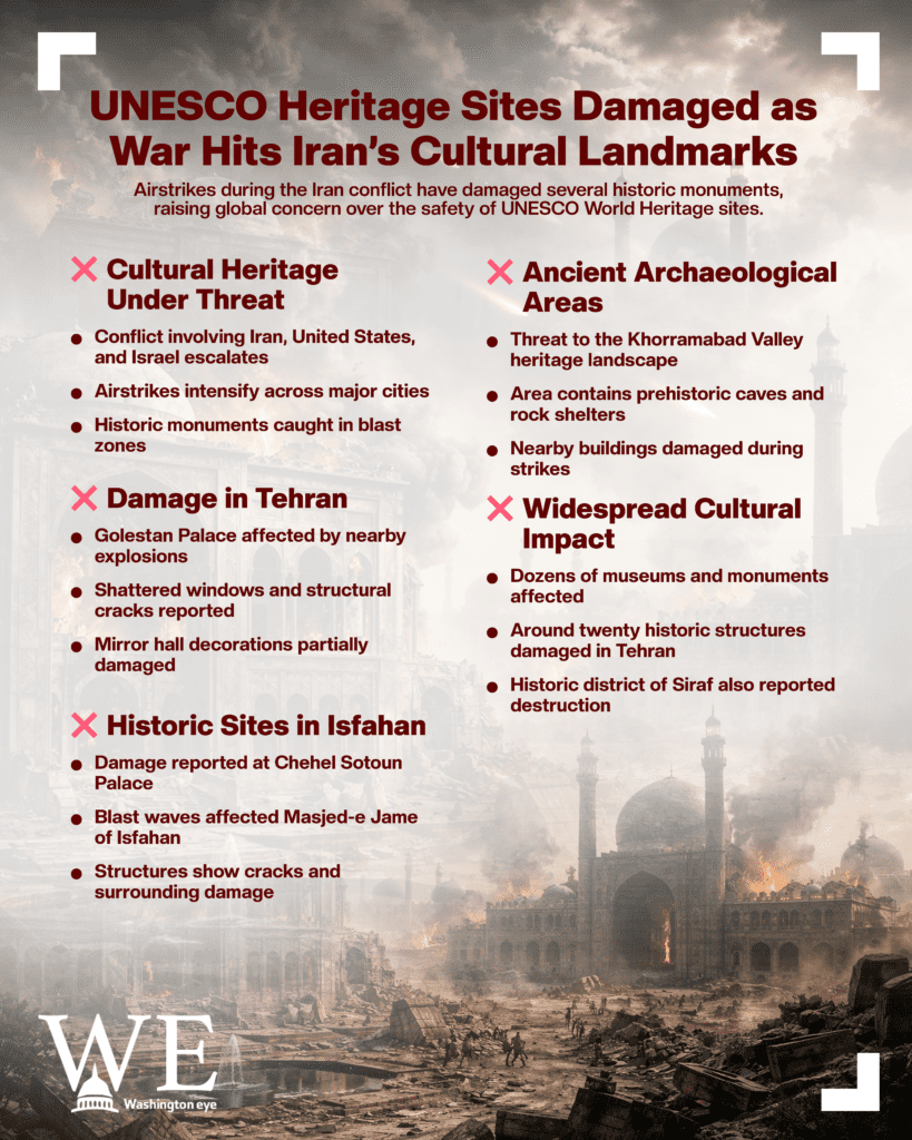 unesco heritage sites damaged as war strikes irans cultural landmarks - info graphics copy - washington eye