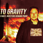 Poster-style image: a man in a black jacket stands before a fiery rocket-launch background with the bold title 'BACK TO GRAVITY' across the left.
