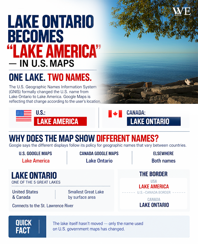 lake ontario becomes lake america in the us - washington eye