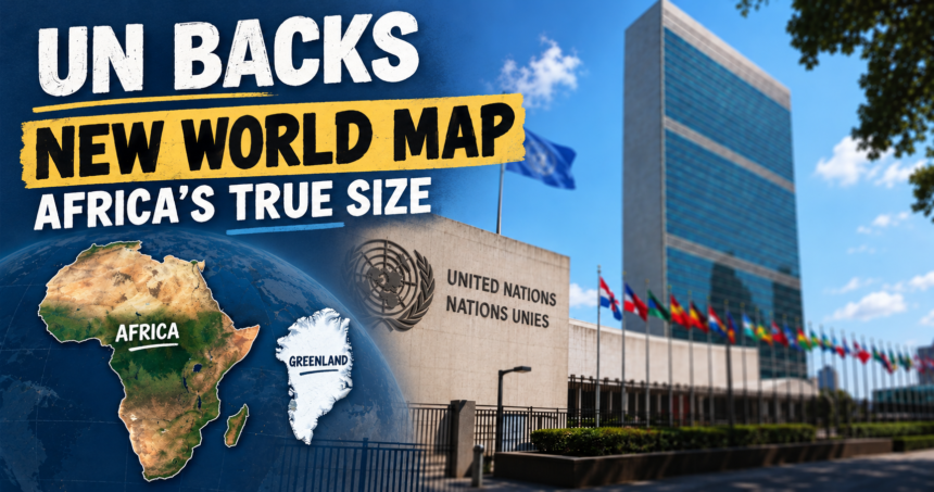 un backs new world map to show africas true size - washington eye