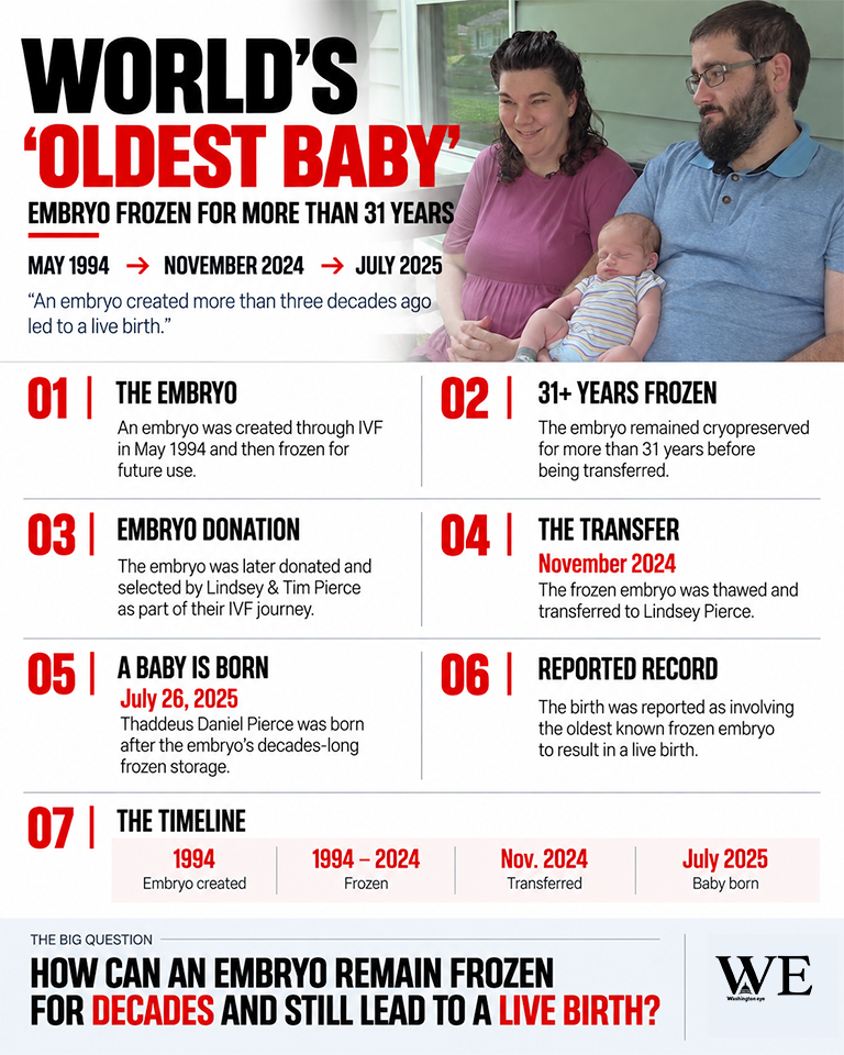 worlds oldest baby embryo frozen in 1994 1 - washington eye